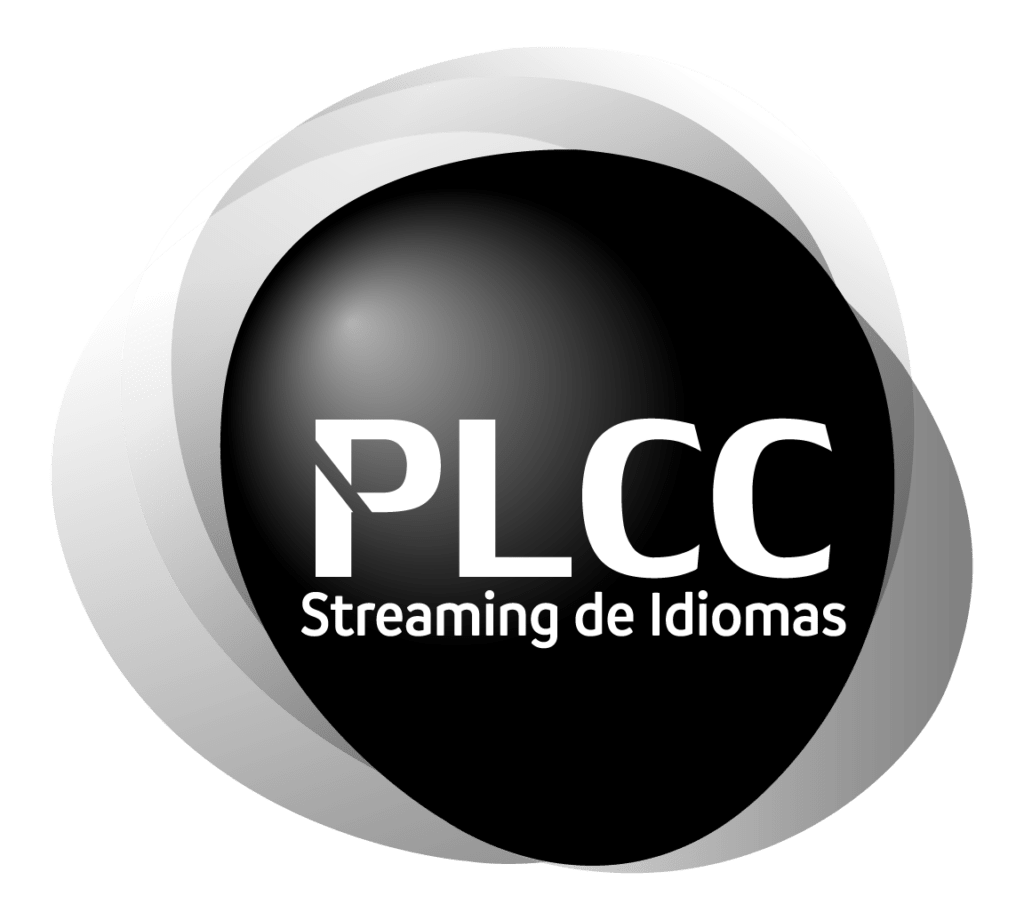 Logo da PLCC Idiomas – plataforma de ensino de inglês e espanhol com streaming